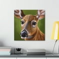 thumbnail image 3 of Whitetail Deer in Snow - Canvas, 3 of 10
