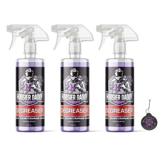 Hoosier Daddy 16oz Degreaser - Ultra-Tough Formula Destroys Grease, Oil, & Grime - Perfect for Cars & Garages   Air Freshener (3-Pack)