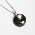 thumbnail image 4 of Flamingo Glass Circular Pendant Necklace - Women's Fashion Necklace, 4 of 5