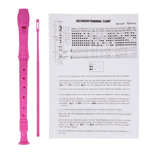 Eigraketly Grabadoras ABS herramienta de instrumento Musical clarinete largo accesorios de ambiente portátil flauta para niños para estudiantes Accesorios para instrumentos musicales Rosa roja Eigraketly OD020717-07