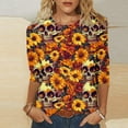 thumbnail image 2 of Xdegoge Dia De Los Muertos Shirt Women Day of The Dead Shirts Mexico Skeleton 3/4 Sleeve Tops Plus Size Mexican Skull Tequila T Shirt Vintage Holiday Party Blouses Tequila Costume Crew Neck Tshirts, 2 of 6