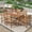 Brown, variant on enyopro 7 Piece Patio Rattan Dining Set, Outdoor Space Saving Rattan Chairs with Dining Table, All-Weather Wicker Dining Table and Chairs Set, Cushioned Dining Chairs Set for Balcony Patio Garden Pool