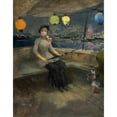 thumbnail image 2 of Jean-Louis Forain 15x18 Black Ornate Wood Framed Double Matted Museum Art Print Titled - Woman on a Yacht (C. 1883), 2 of 5