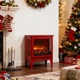 thumbnail image 6 of Kadyn 17 inch Portable Electric Fireplace Heater with Overheat Protection, Red, 6 of 8