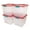 Red, variant on HOMZ 66-Quart Clear Plastic Stackable Storage Bin with Lid, 2 Pack, Clear