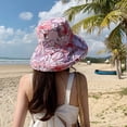 thumbnail image 5 of CoCoMangos Women's Reversible Bucket Summer Sun Hat Wide Brim Wired Edge Floral Beach Cap Foldable Travel UV Protection Lady Hat, 5 of 7