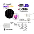 thumbnail image 3 of Cascada Serie Navideña luz LED Multicolor Importadora La Merced 1000 Focos 20 m 8 Funciones Paquete 3 pz, 3 of 4