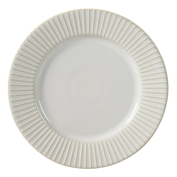Better Homes & Gardens Modern Farmhouse Striped Round Dinner Plate