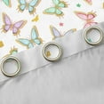 thumbnail image 4 of jejeloiu Cute Cartoon Butterflies Black Out Curtains,Colorful Cartoon Floral Curtains Pack of 2 (42x63 Each),Multicolor Flying Animals Bedroom Curtains For Kids,Breathable Home Decor, 4 of 6