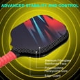 thumbnail image 4 of Uxcell Palettes de Pickleball en Graphite USAPA en Fibre de Verre avec Sac Éclairage Rouge Bleu, 4 of 7