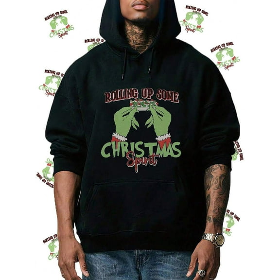 Rolling Christmas Sweatshirt, Retro Christmas Sweater, Smoking Lover Holiday Gift Sweatshirt, Unisex Rolling Up Long Sleeve Tee, Funny Xmas Sweatshirt. UA-309