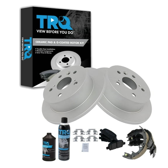 TRQ Rear Brake Pad & Rotor Kit BKA34858 Fits Select 2005-2007 Toyota Avalon , 2002-2006 Toyota Camry , 2004-2008 Toyota Solara