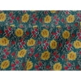 thumbnail image 4 of oneOone Viscose Jersey Fabric Leaves & Floral Block Printed Craft Fabric BTY 60 Inch Wide, 4 of 5