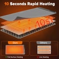 thumbnail image 5 of Extra Large Warming Mat for Food 35"x16", Electric Food Warmer Trays for Parties Buffet, 6 Temp Levels & 6-Hour Timer, Auto Shut-Off, Full Surface Heating, Gray, 5 of 8