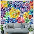 thumbnail image 4 of Orinice Colorful Flowers Tapestry Wall Hanging Unique Style Graphic Tapestries Home Wall Decor Art for Living Room Bedroom Apartment Farmhouse Dorm 60x50inch, 4 of 6