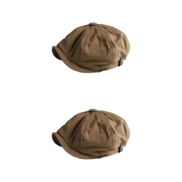 Sonducket Colección de gorras Newsboy Accesorios cómodos y de moda para hombres modernos Gorro plano Gorra marrón L(58-60cm) marrón Largo (58-60 cm) 2Conjunto