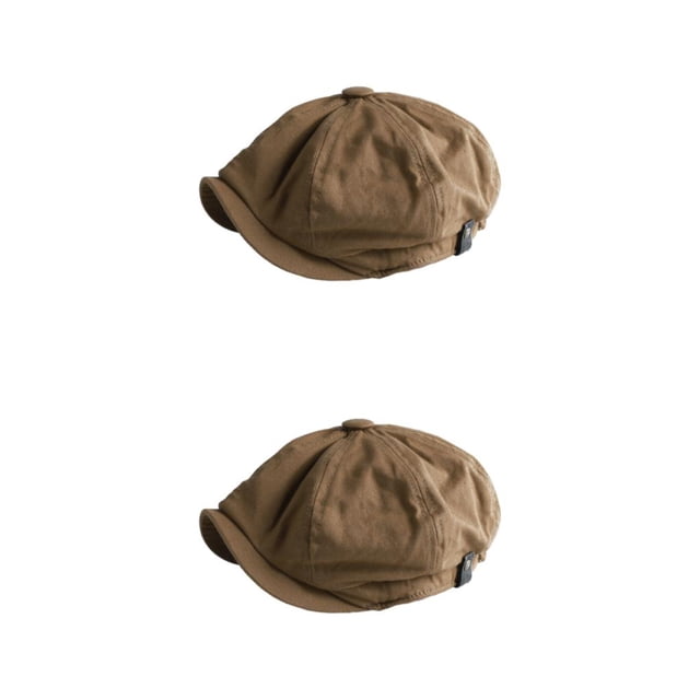 Sonducket Colección de gorras Newsboy Accesorios cómodos y de moda para hombres modernos Gorro plano Gorra marrón L(58-60cm) marrón Largo (58-60 cm) 2Conjunto