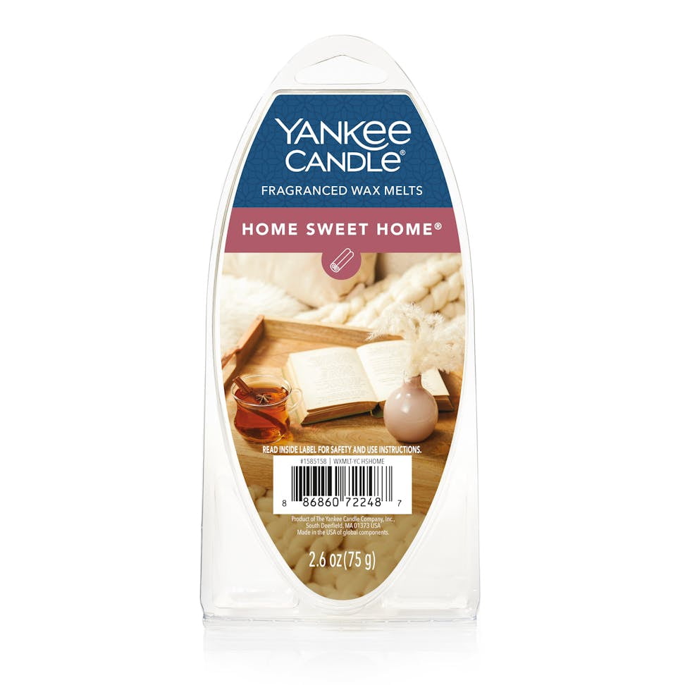 Yankee Candle Home Sweet Home Fragranced Wax Melts, 6 Wax Spheres per Package, Pack of 4 (24 Cubes Total)