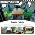 thumbnail image 3 of FOR U DESIGNS Star Marble Green Print 2 Pack RV Dinette Cushion Covers Stretch Camper Cushion Slipcover Non-Slip RV Couch Cover Sofa Slipover for Travel Trailer Couch, 3 of 7