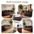 thumbnail image 7 of Timbernest 70" Convertible Sleeper Sofa, 2-in-1 Chenille Boneless Loveseat, Folding Floor Cloud Couch for Living Room Apartment, Brown, 7 of 7