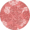 thumbnail image 1 of Ahgly Company Indoor Round Patterned Pastel Pink Area Rugs, 4' Round, 1 of 6