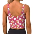 thumbnail image 3 of Naloa Piggy Sunflower Sports Bras for Women, High Support Bra with Removable Pads, Comfortable - X-Large, 3 of 9