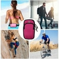 thumbnail image 4 of Unique Bargains 1 Pc Convenient Phone Holder Arm Bands with Zipper for Hiking Gym Rose Red Neoprene, 4 of 4
