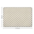 thumbnail image 5 of Beige and White Checkerboard Flannel Non Slip Door Rugs,Washable Door Mats Indoor,Decorative Door Mats,Dirt-Resistant and Absorbent Doormat for Entrance,Bedroom,Kitchen,Bathroom,23.5"x16", 5 of 5