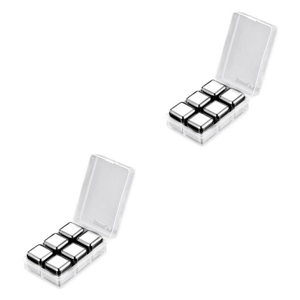 Moyic Bar Vino Chilling Stones Bebidas Jugo Cubos de hielo de acero inoxidable Aniversario de bodas Bartender Accesorios Suministros para el Type2 NO2