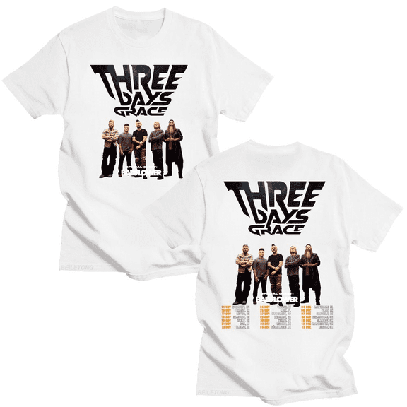 Three Days Grace Tour 2025 T-Shirts for Women Men Short Sleeves Streetwear T-Shirt Fans Tops Tees Round Neck