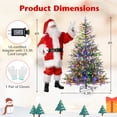 thumbnail image 2 of GOPLUS 6FT Pre-Lit Artificial Christmas Tree with 250 Warm White & Multicolored LED Lights, 2 of 8