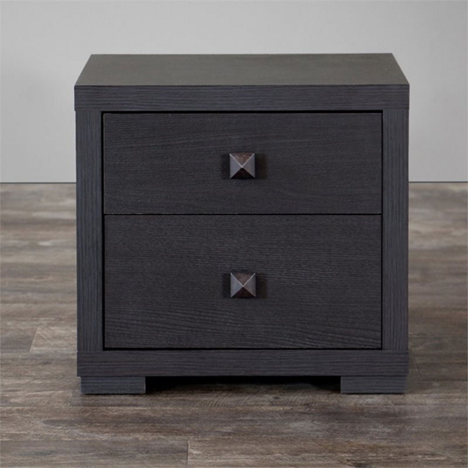 Baxton Studio Espresso Silverstone Modern Nightstand Baxton Studio Espresso Silverstone Modern Nightstand