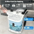 Kndko Nugget Ice Maker Countertop,Crushed Ice Maker with Chewable Ice,Fast Ice Making 35Lbs/Day