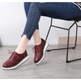thumbnail image 3 of Women's Platform Lace-Up Wingtips Square Toe Oxfords Shoe, 3 of 7