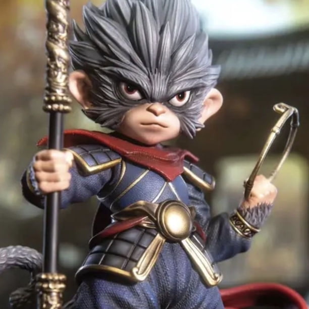 Mito negro: figuras de Wukong, figuras de anime de Wukong, versión Q, figuras de PVC, modelos de estatuas Gk, colección de muñecas, adornos de escritorio, juguetes, regalos