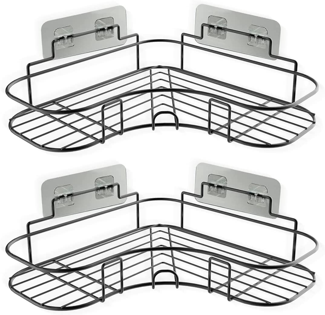 2 Pack Corner Shower Caddy | SUS304 Stainless Steel, Rust-Proof, Wall Mounted Bathroom Organizer