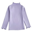 thumbnail image 2 of KAUOD Girls Crew Neck Long Sleeve Shirt Plain Stretchy Thermal Tops Clothes Kids Toddler Cotton Slim Pullover Sweater Clothes, 2 of 4