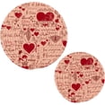 thumbnail image 7 of SKYSONIC 2 pcs Love Theme Letterings Pot Holders Trivets, Heat Resistant Trivets,Valentines Red Hearts Cotton Thread Weave Mats for Hot Pads Pans Pot Bowl Teapot, 7 of 7
