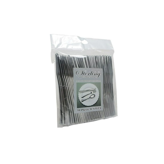 Sterling Heavy-Duty Plastic Cutlery Heavyweight Knife Silver 50/Pack 8305KSV