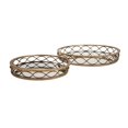 thumbnail image 1 of IMAX Corporation Prestco 2 Piece Mirrored Tray Set in Gold, 1 of 1