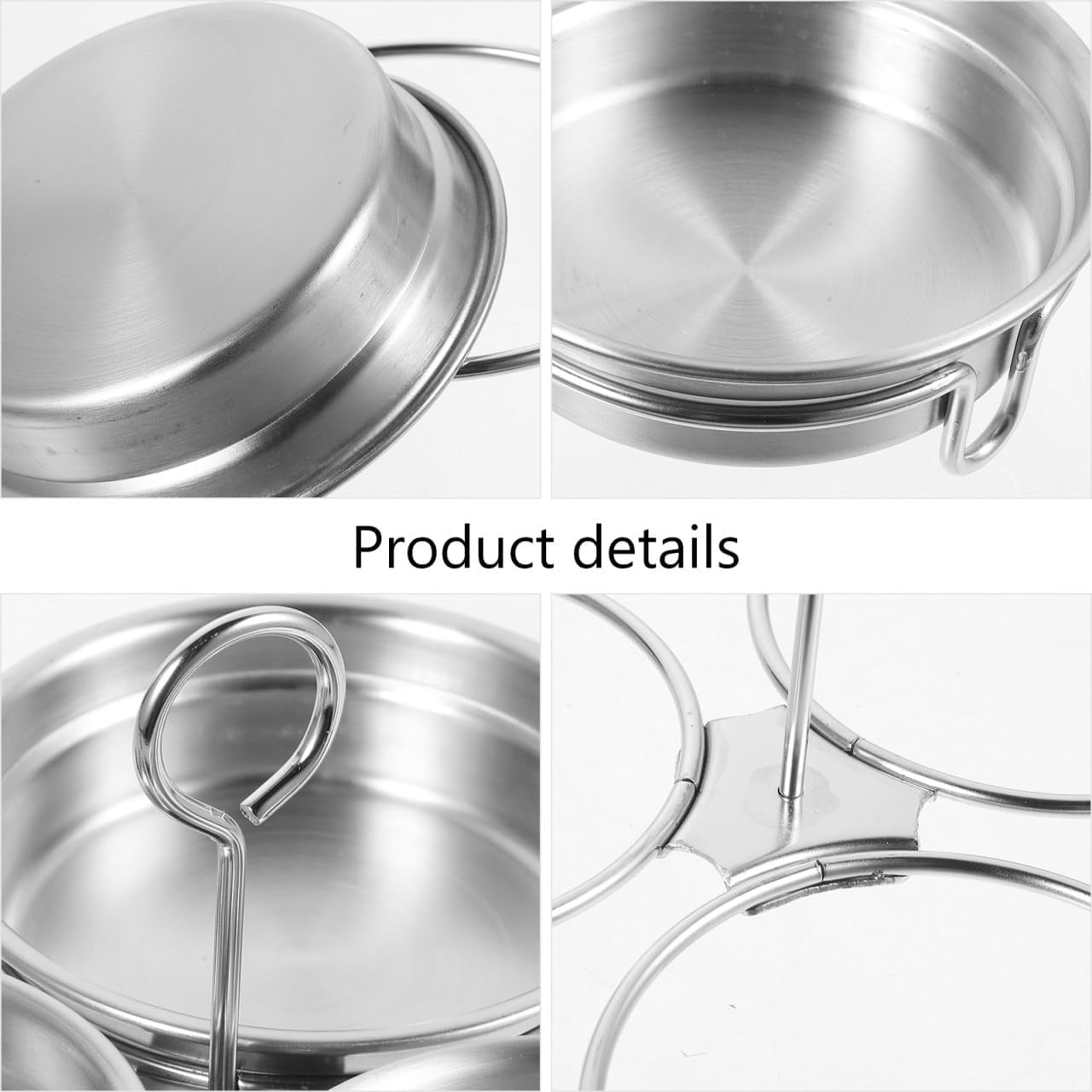 CATPAN Non-Stick Egg Poacher - Stainless Steel Insert with Pastry Brush for Perfect Poached Eggs