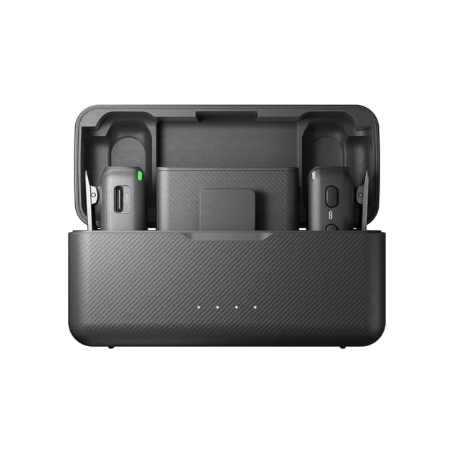 DJI Mic, micrófono lavalier con 2 transmisores y 1 Receptor, 15 Horas de batería con Estuche de Carg