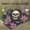 thumbnail image 4 of Skull and Roses Motif Funny Personalized License Plate Rust-proof Stainless Steel Metal License Plate Suitable For Men And Women 12.2" x 6.2", 4 of 7