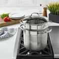 thumbnail image 4 of Denmark Tools for Cooks 3 Piece Stainless Steel Multi Cooker Stock Pot with Glass Lid, 6 Quart, 4 of 8