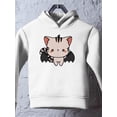 thumbnail image 3 of Cute Kittyboo Bat Costume Hoodie Toddler -Image by Shutterstock,  5 Toddler, 3 of 4