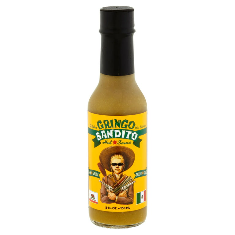Gringo Bandito Hot Green Sauce, 5 fl oz, 12 pack 