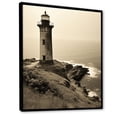 thumbnail image 2 of Designart "Vintage Minimalist Lighthouses" Lighthouses Floater Framed Canvas Art Print, 2 of 5