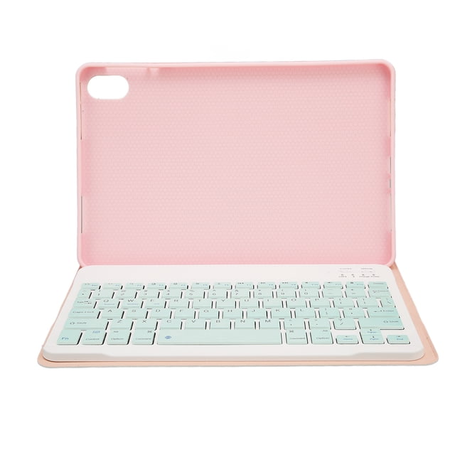 Teclado Bluetooth para tableta resistente al agua a prueba de polvo más ancho teclas silenciosas teclado inalámbrico para tableta con funda protectora de cuero para tableta