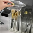 thumbnail image 4 of Nvzi Makeup Brush Holder with Lid Cosmetic Tools Organizer Clear Dustproof Cosmetic Brushes Storage with Slots (Clear), 4 of 5