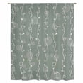 thumbnail image 2 of Sage Green Sheer Curtains 54 Inches Long, Vintage Minimalist Lines Abstract Art Light Filering Curtains, Breathable Simi Curtain Privacy Drapes for Kitchen Bathroom Nursery Small Window Treatment, 2 of 9